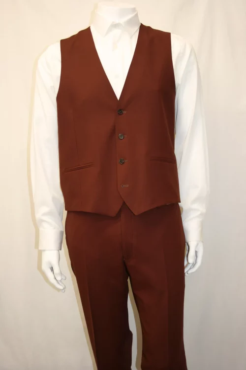 Costume 3 Pieces Toile Rouille Las Bang Casino Rouge Moyen – Image 2