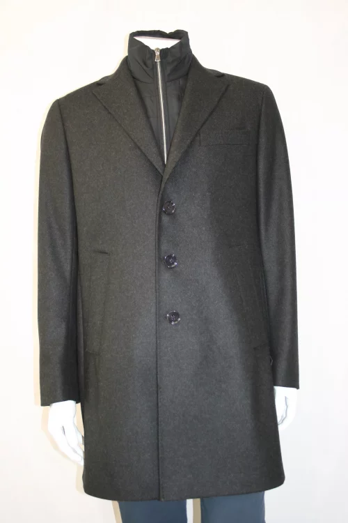 Grosse Piece Manteau Diago Cashmere Nantua Gris Fonce