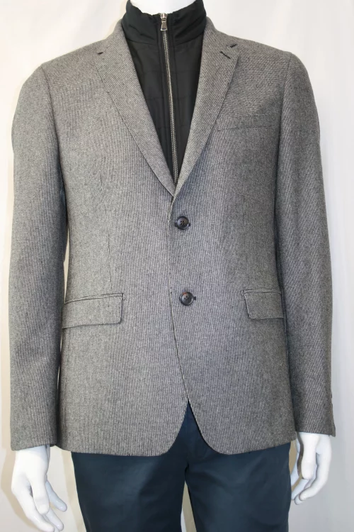 Veste Ville Faux Uni Las Beige Moyen