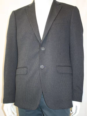 Veste Ville Fine Rayure Actu Bleu Fonce