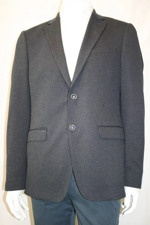 Veste Ville Fine Rayure Actu Bleu Fonce