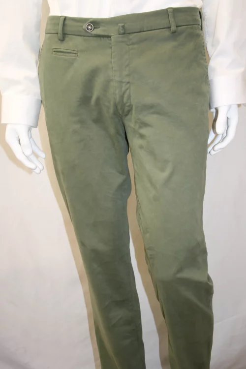Pantalon Sport Chino Satin Pat Hamilton Kaki Moyen