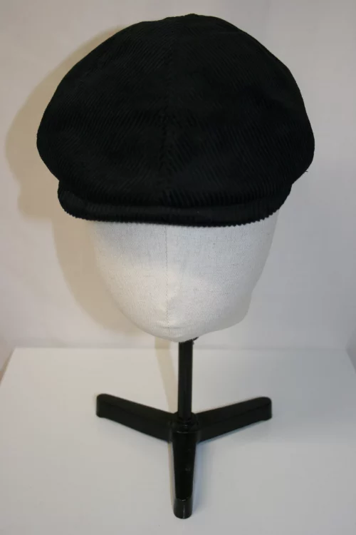 Accessoire Casquette Plate Velours Noir Fonce