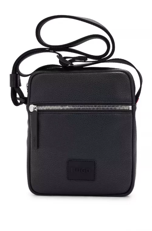 Accessoire Sac Cuir Porter Travers Noir Fonce