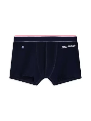 Accessoire Shorty Broderie Mon Amour Bleu Fonce