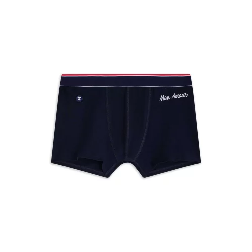 Accessoire Shorty Broderie Mon Amour Bleu Fonce