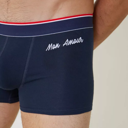 Accessoire Shorty Broderie Mon Amour Bleu Fonce – Image 3