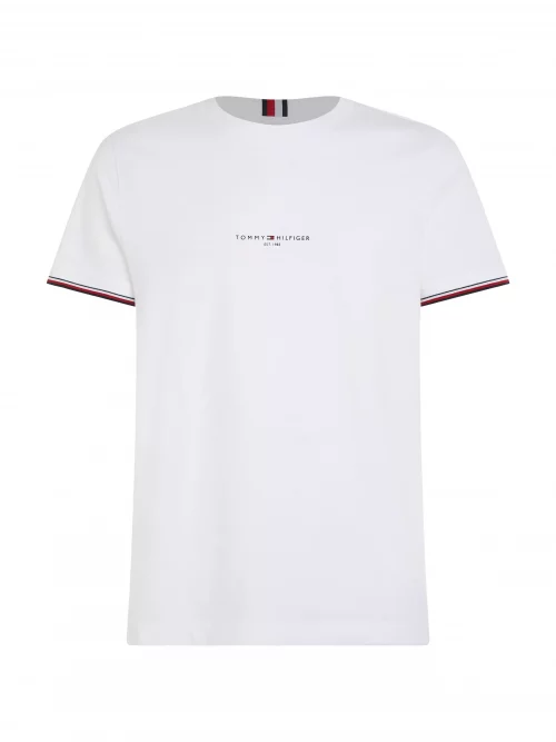 T-shirt Manches Courtes Print Poitrine Blanc