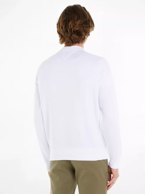 Pull Sweat  Molleton Col Rond Blanc – Image 2