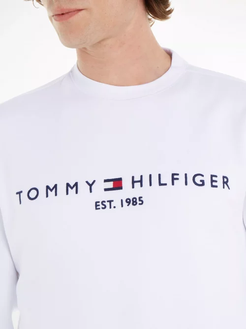 Pull Sweat  Molleton Col Rond Blanc – Image 3