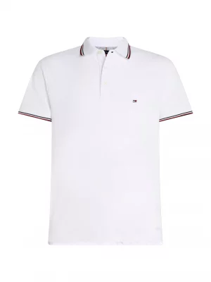 Polo Manches Courtes Rayure Col Blanc