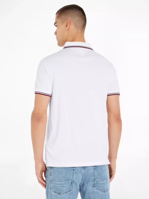 Polo Manches Courtes Rayure Col Blanc – Image 2