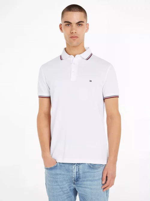 Polo Manches Courtes Rayure Col Blanc – Image 4