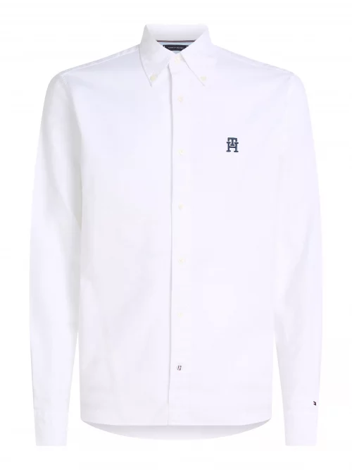 Chemise Manches Longues Sport Monogramme Th Blanc