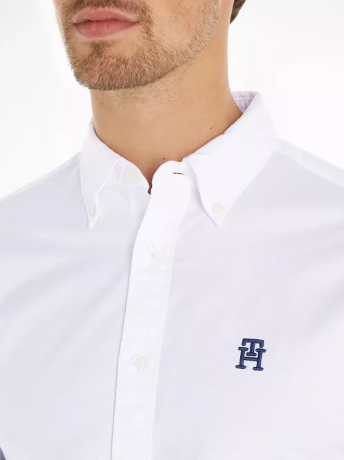 Chemise Manches Longues Sport Monogramme Th Blanc – Image 3