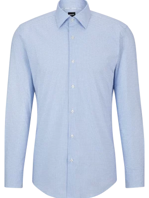 Chemise Manches Longues Ville Imprime Alveole Bleu Clair