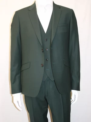 Costume 3 Pieces Tete Epingle Kaki Las Bang Casino Kaki Fonce