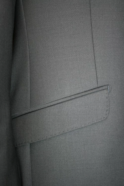 Costume 3 Pieces Tete Epingle Kaki Las Bang Casino Kaki Fonce – Image 3