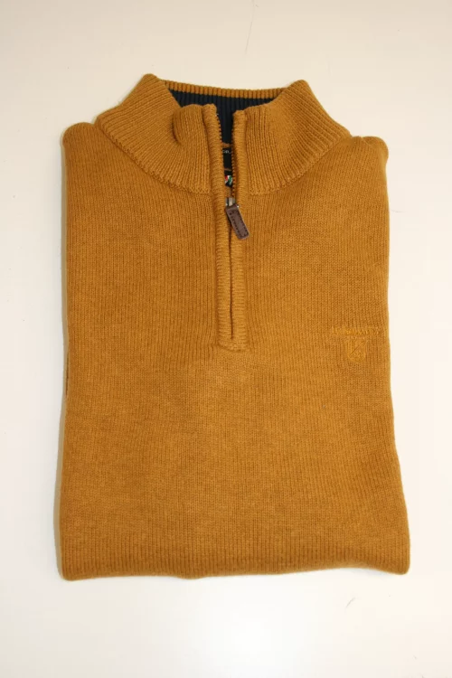 Pull Col Cheminee Coton Laine 3 Fils Jaune Moyen – Image 2