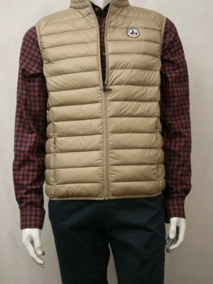 Grosse Piece Blouson Doudoune Sans Manche Beige Clair