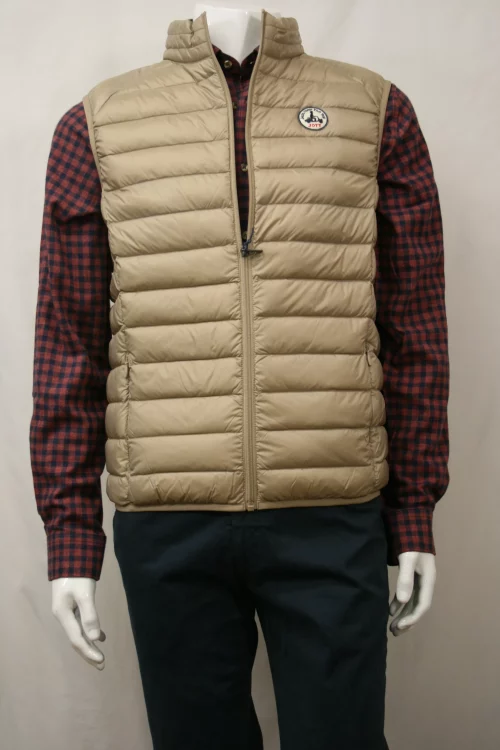 Grosse Piece Blouson Doudoune Sans Manche Beige Clair
