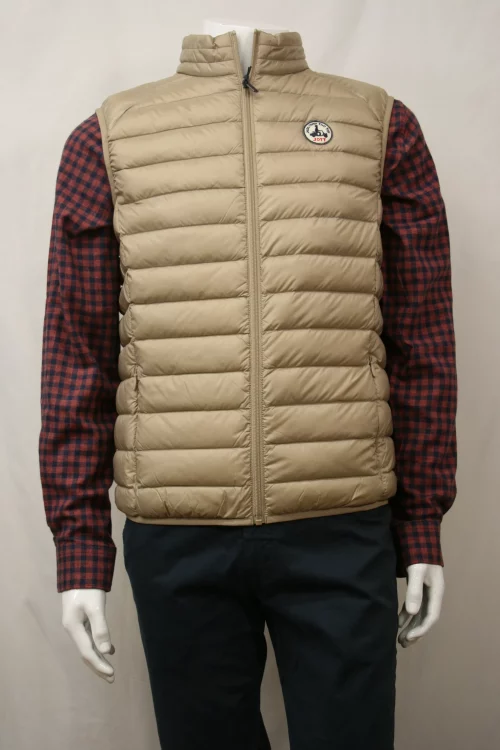 Grosse Piece Blouson Doudoune Sans Manche Beige Clair – Image 2