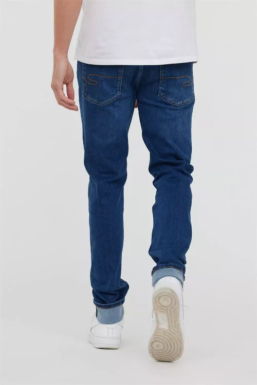 Jean Denim Stone Delave Bleu Moyen – Image 2