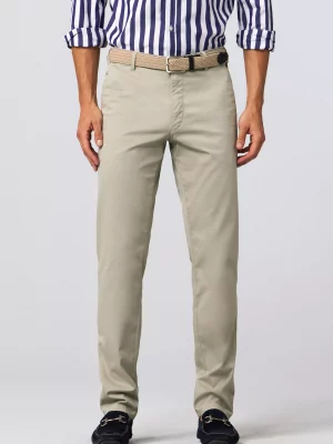 Pantalon Sport Imprime Diagonal Beige Clair