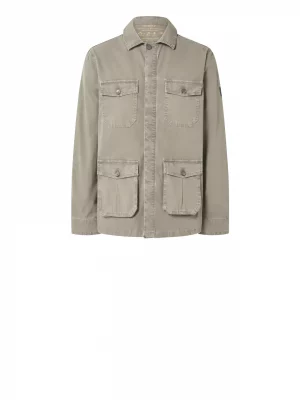 Grosse Piece Blouson Saharienne Coton Beige Clair