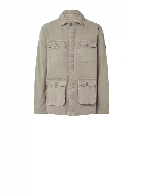 Grosse Piece Blouson Saharienne Coton Beige Clair