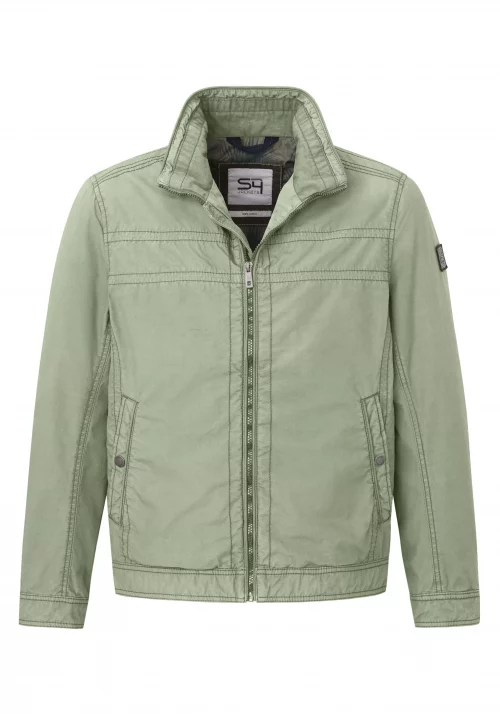Grosse Piece Blouson Coton Droit Vert Moyen