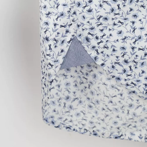 Chemise Manches Longues Sport Imprime Fleurs Bleu Bleu Clair – Image 3