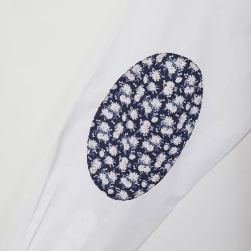 Chemise Manches Longues Sport Uni Coudieres Blanc – Image 3