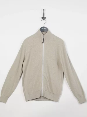 Gilet Manches Longues Nid Abeille Beige Clair