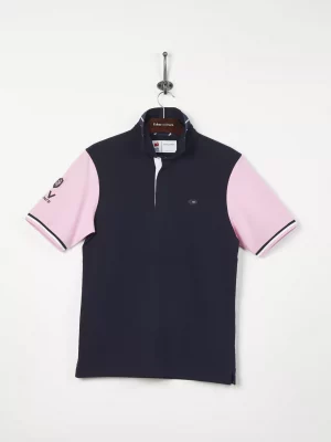 Polo Manches Courtes Maillot Coq Dos Bleu Fonce