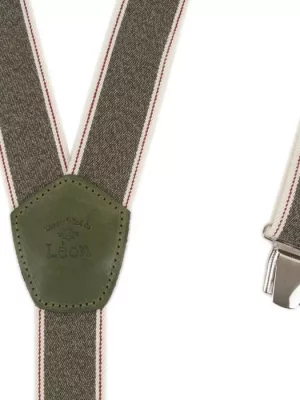 Accessoire Bretelles Rayure Cote Vert Moyen