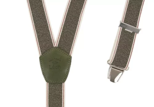 Accessoire Bretelles Rayure Cote Vert Moyen