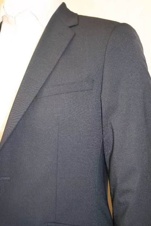 Costume 2 Pieces Toile Unie Las Bang Bleu Fonce – Image 2