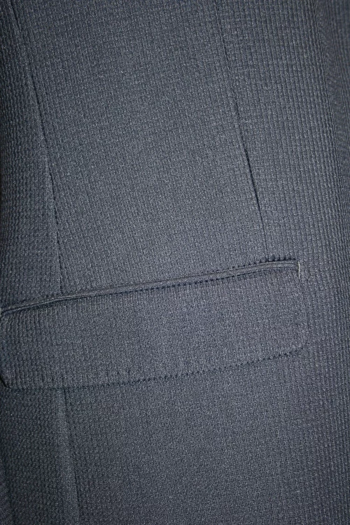 Veste Blazer  Gauffre Actu Bleu Fonce – Image 3