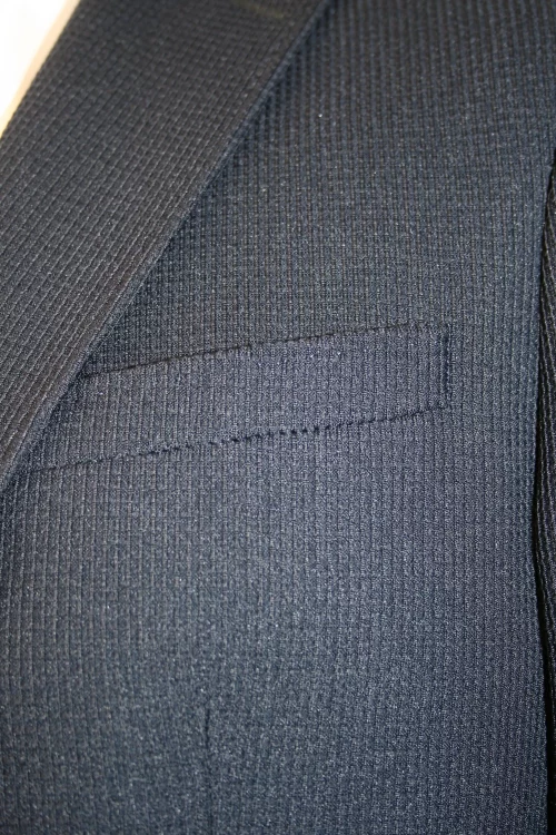 Veste Blazer  Gauffre Actu Bleu Fonce – Image 4