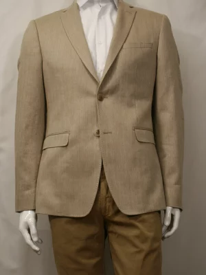 Veste Ville Chevron Lin Actu Beige Clair