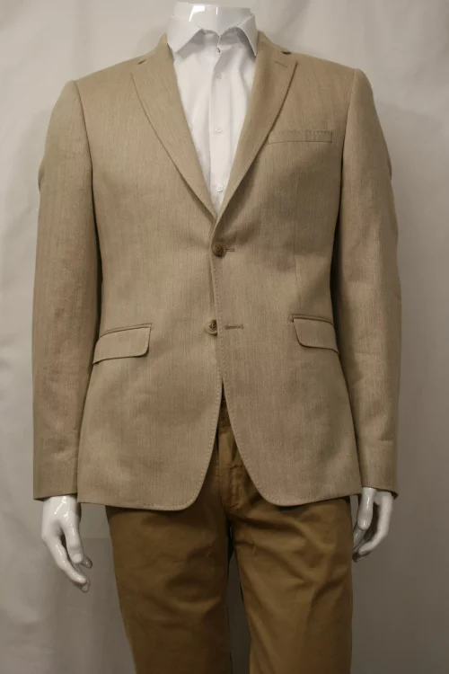 Veste Ville Chevron Lin Actu Beige Clair