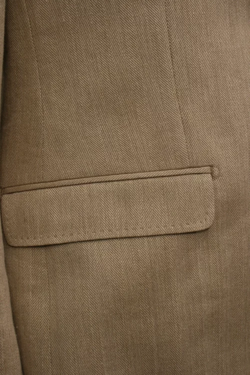 Veste Ville Chevron Lin Actu Beige Clair – Image 2