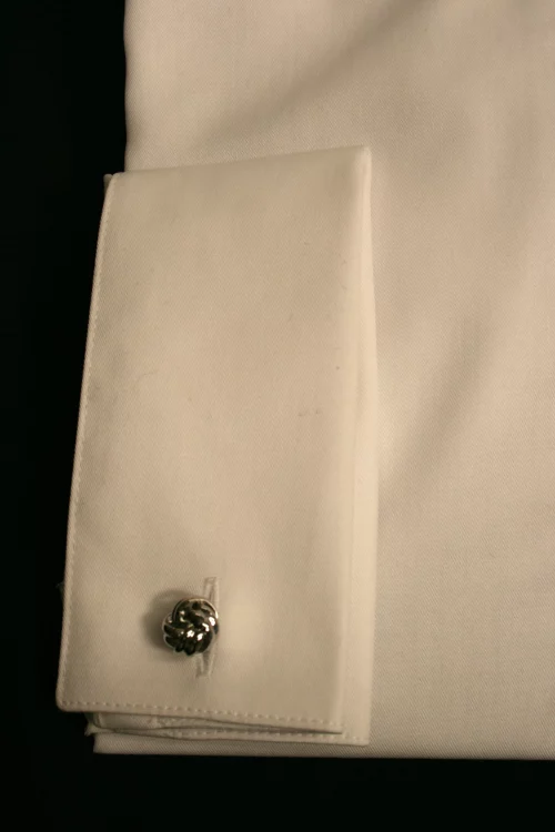 Chemise Manches Longues Ville Slim Twill Uni Mousquetaires Blanc – Image 2