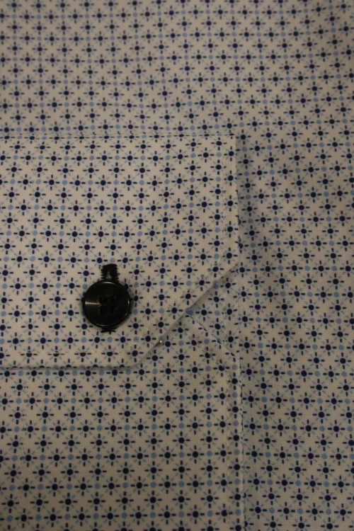 Chemise Manches Longues Ville Imprime Etoiles Modern Bleu Moyen – Image 2