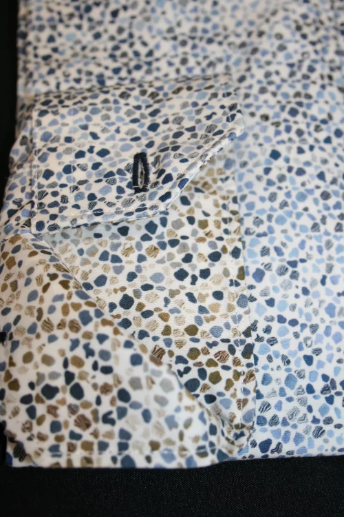 Chemise Manches Longues Ville Imprime Mineraux Modern Oppo Bleu Moyen – Image 2