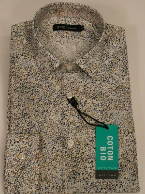 Chemise Manches Longues Ville Imprime Mineraux Modern Oppo Beige Moyen