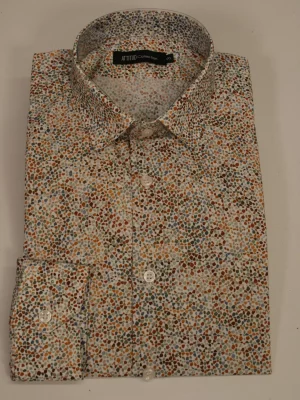 Chemise Manches Longues Ville Imprime Mineraux Modern Oppo Rouge Moyen