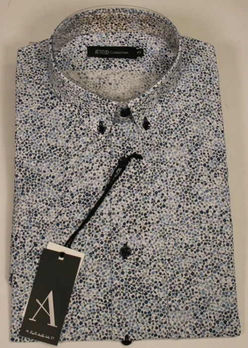 Chemise Manches Courtes Sport Imprime Mineraux Modern Oppo Bleu Moyen