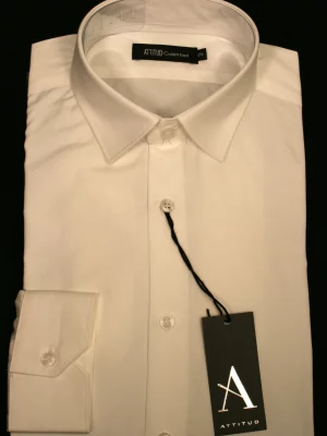 Chemise Manches Longues Ville Pop Unie Blanc